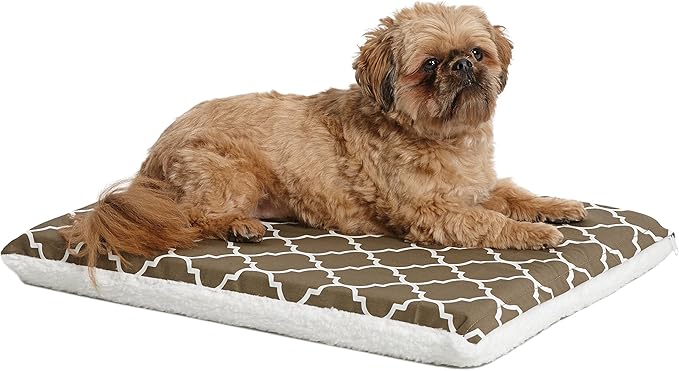 Midwest Homes for Pets 24" Brown Geo/Fleece Reversible Crate Pad - Defender Mat, Model: 027773022084