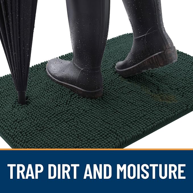 OLANLY Dog Door Mat for Muddy Paws 59x35, Absorbs Moisture and Dirt, Absorbent