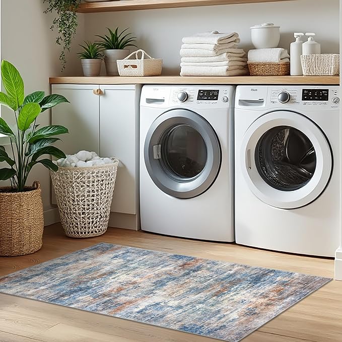 IOHOUZE Abstract Runner Rug 2x5 Ft Washable Runners