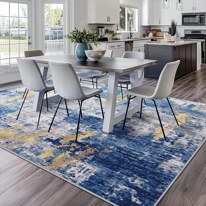 RELEANY Washable Area Rugs7'x9' Non-Slip Modern Abstract Soft