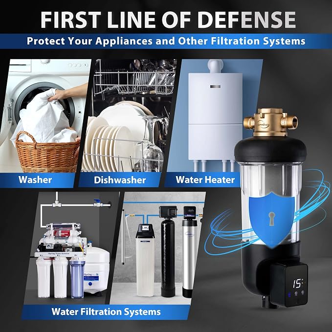 iSpring WSP500ARJ Spin-Down Sediment Water Filter, Upgraded Jumbo Size