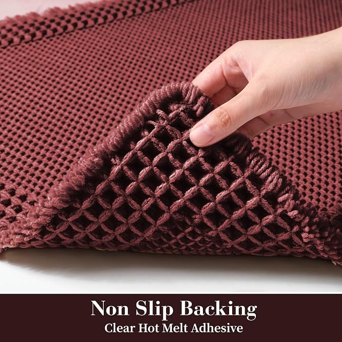 RESARE Waffle Bath Mat for Bathroom, Super Absorbent Bathroom Rugs Non Slip
