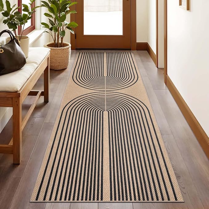 Tangsoo Rainbow Easy Jute Rug 2x6 Washable Runner Rug