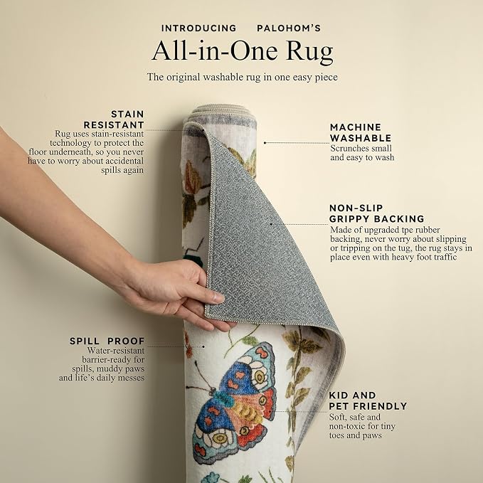 Machine Washable Kitchen Runner Rugs: 2'6"x8' Hallway Runner Stain Resistant