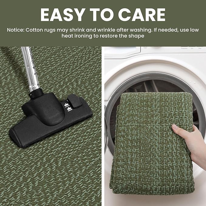 IOHOUZE Small Area Rug 2x3 Washable Woven Rugs