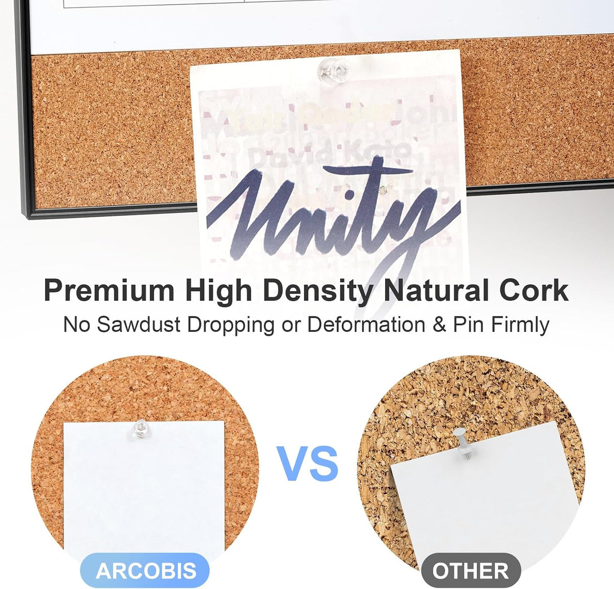 ARCOBIS Dry Erase Calendar with Cork Board for Wall