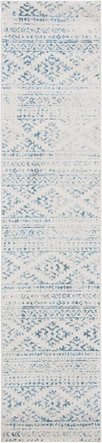 SAFAVIEH Tulum Runner Rug 2x17, Ivory & Turquoise TUL272E