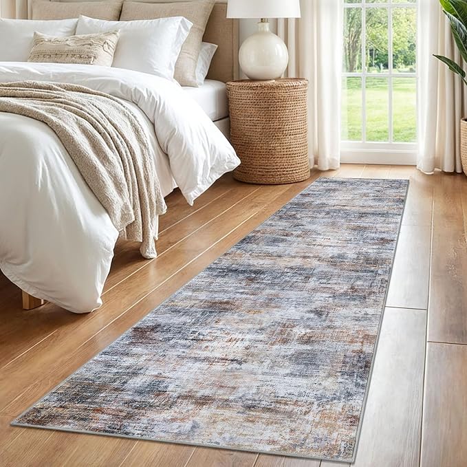 IOHOUZE Abstract Runner Rug 2x8 Ft Washable Runners