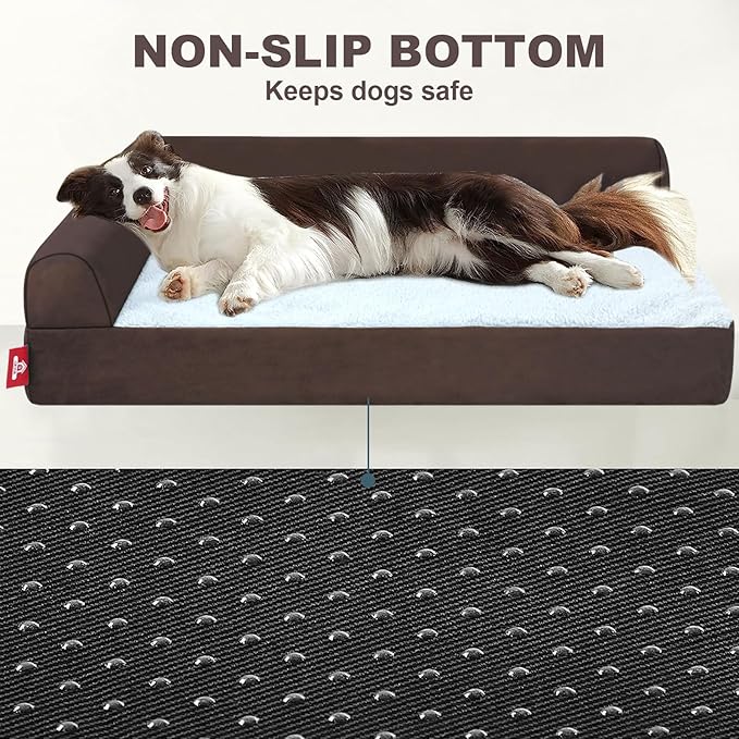 Orthopedic Dog Bed,Washable Comfortable Pet Beds with Removable Cushion&Nonskid Bottom,Sofa Couch Dog Bed Pillow Ultra Plush Mattress Pet Bed for Dogs Cats
