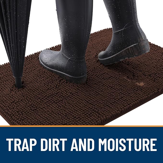 OLANLY Dog Door Mat for Muddy Paws 47x17, Absorbs Moisture and Dirt, Absorbent