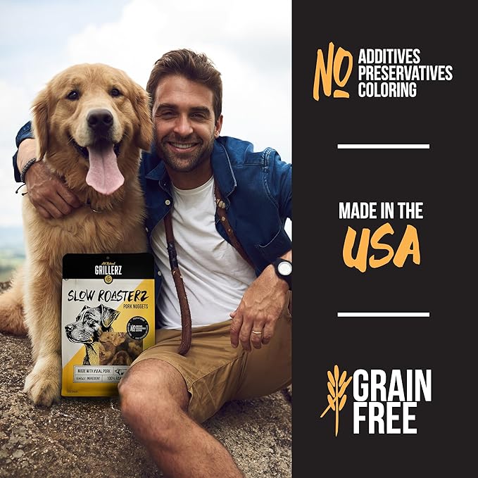 Grillerz Pork Nuggets, 1lb Bag, Single Ingredient, All Natural Pig Ears for Dogs, Dog Chew for Healthy Teeth, High Protein, Easily Digestible, For All Life Stages