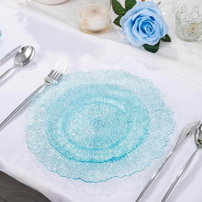 U-QE 60PCS Clear Blue Plates