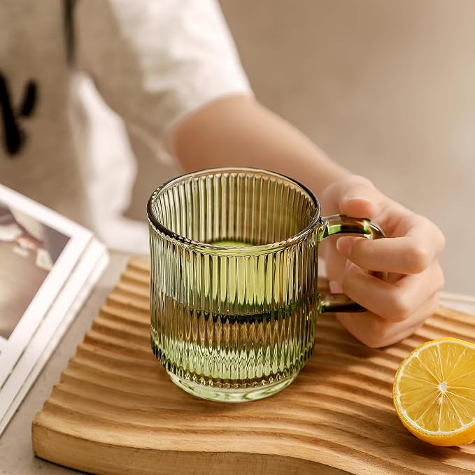 Lysenn Glass Coffee Mug with Lid