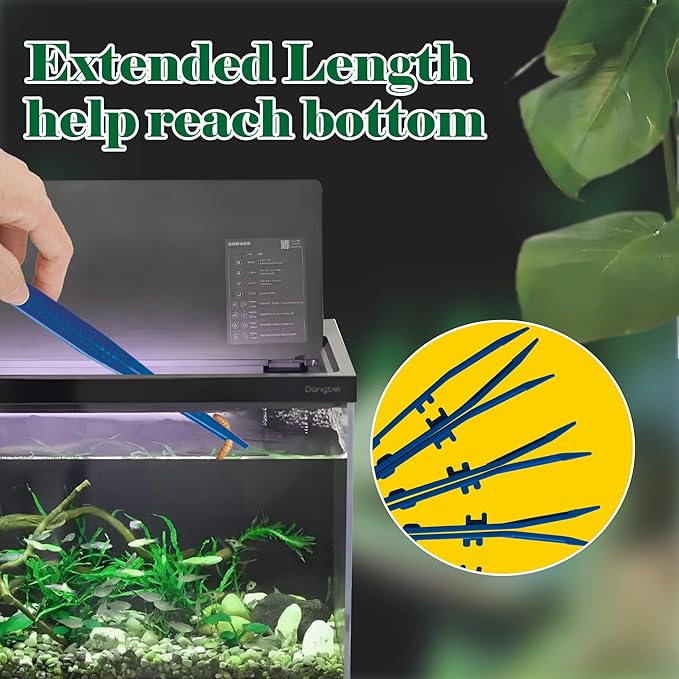 4-Pack Reptile Feeding Tongs Set - Hygienic Anti-Slip Blue Tweezers for Bearded Dragons, Lizards, Snakes, Aquariums & Small Animals