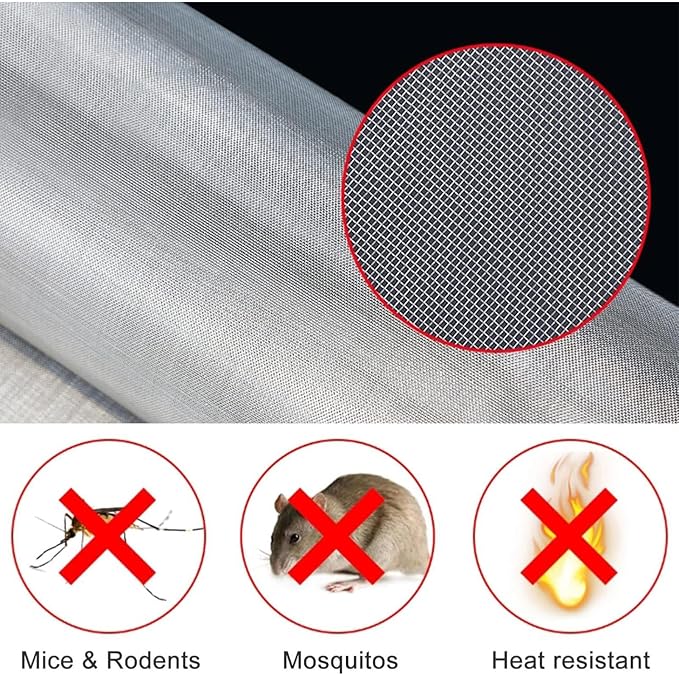 100 Mesh Stainless Steel Woven Wire, 0.18mm Fine Hole Screen Roll,