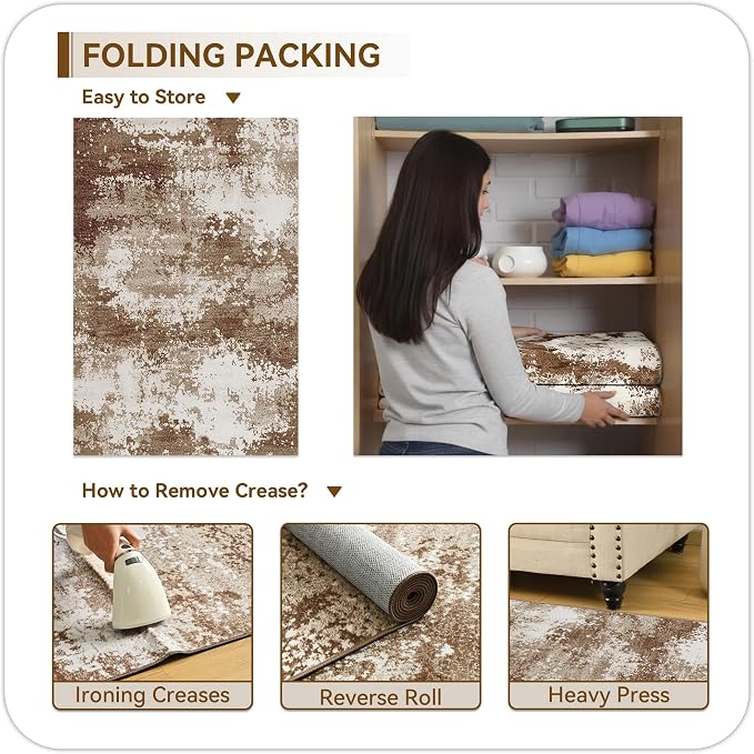 Brown Washable Rug 6x9 Area Rugs