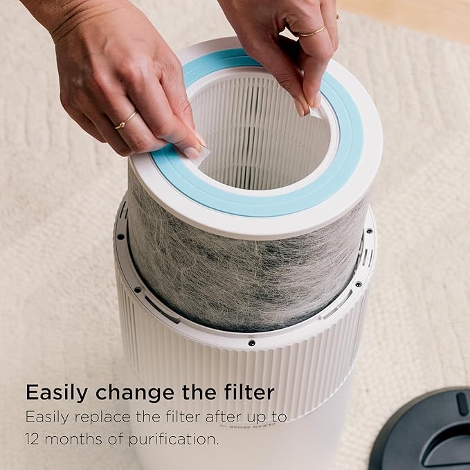 Shark Air Purifiers for Bedroom, Office, Dorm, Small Room, HEPA Air Filter, Odor Eliminator, Covers Up To 500 SQ FT, Air Filtration Removes Smoke, Dust, Allergens, Pet Dander, and Pollutants, HP102