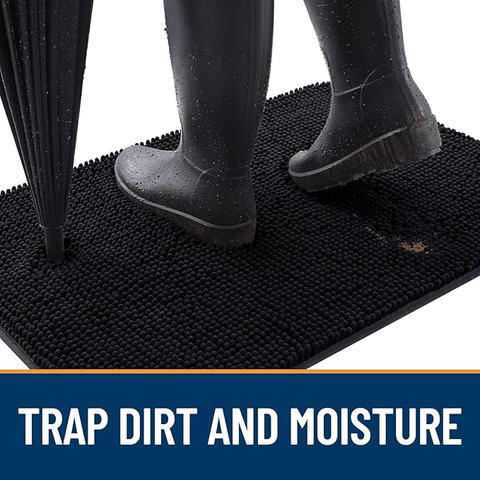 OLANLY Dog Door Mat for Muddy Paws 54x24, Absorbs Moisture and Dirt, Absorbent