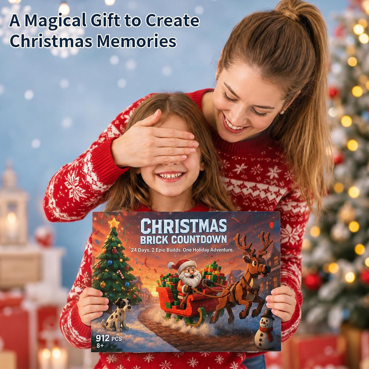 Christmas Tree Building Blocks Advent Calendar 2026, 24 Days Countdown Set