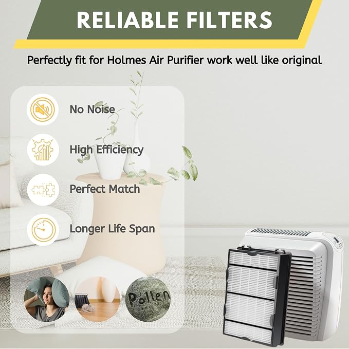 Nispira True HEPA Air Filter Replacement Compatible