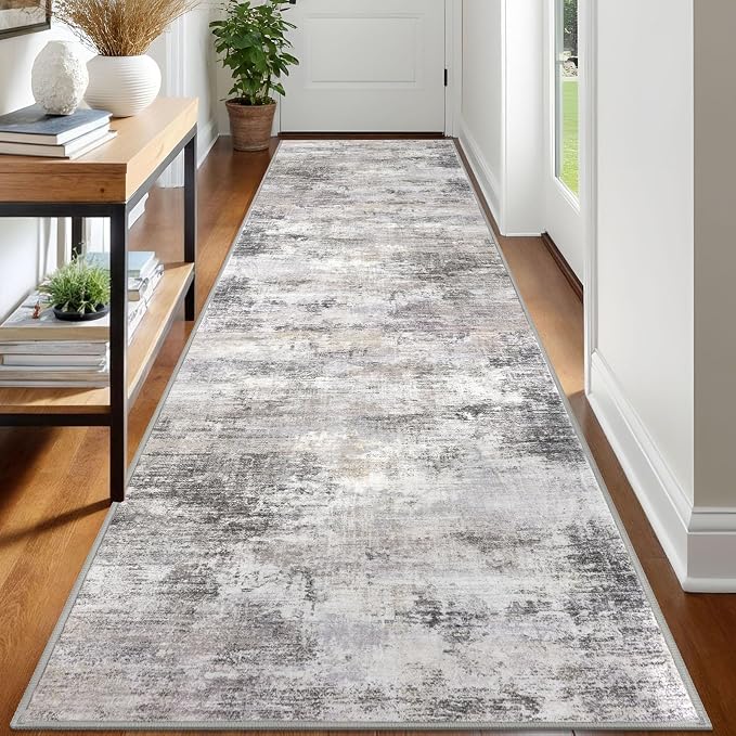 IOHOUZE Abstract Runner Rug 3x12 Ft Washable Runners