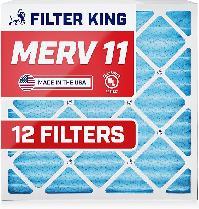 Filter King 17x19x1 Air Filter | 12-PACK | MERV 11 HVAC Pleated A/C Furnace
