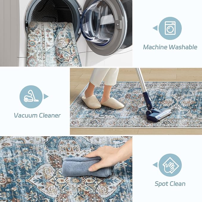 Madane Hallway Runner Rug 2x12, Extra Long Washable Runner Rugs