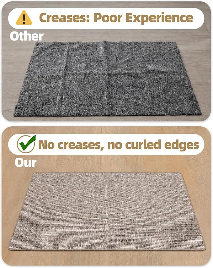 Color&Geometry Ultra Thin Indoor Door Mat 36"x56", Non Slip Rubber Backed Dirt