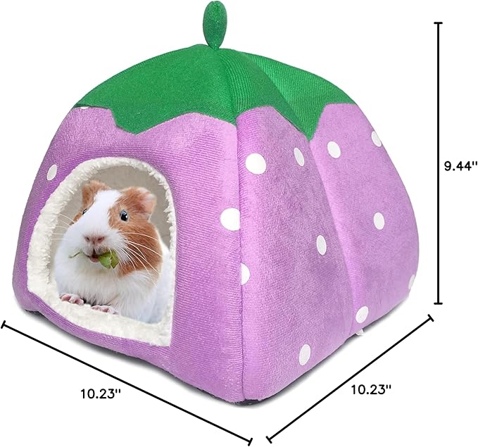 Guinea Pig Hideout Bed Dwarf Rabbit House Cave Accessories Cozy Hide-Out for Little Bunny Hedgehog Ferret Chinchilla&Other Small Animals