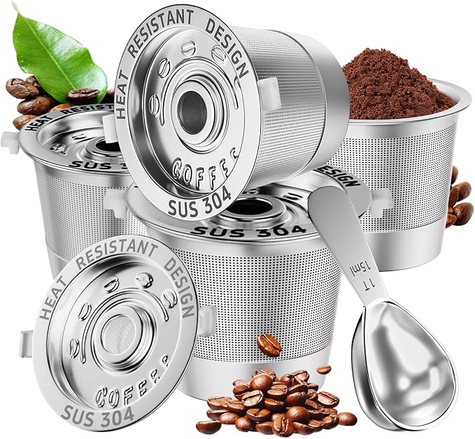 4 Pack Reusable K Cups Coffee Pods