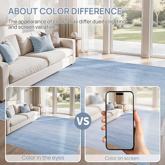 UERMEI 7x9 Washable Area Rug