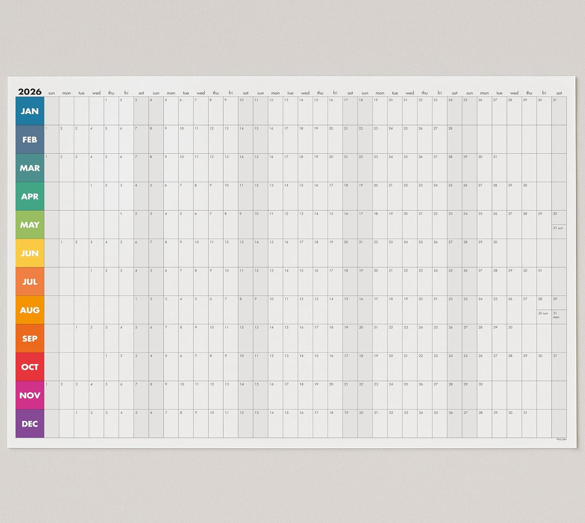 Dry Erase Wall Calendar 2026, 27×39 in — Double-Sided Yearly Planner (Dated & Undated), Reusable Write & Wipe, Large Wall Planner for Home, Office, Classroom — Rolled Poster.