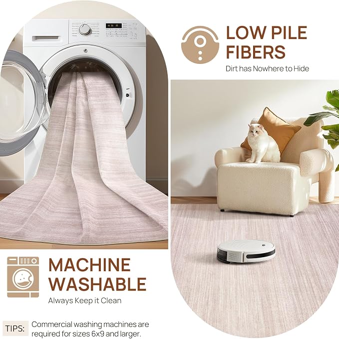 UERMEI 9x12 Washable Area Rug