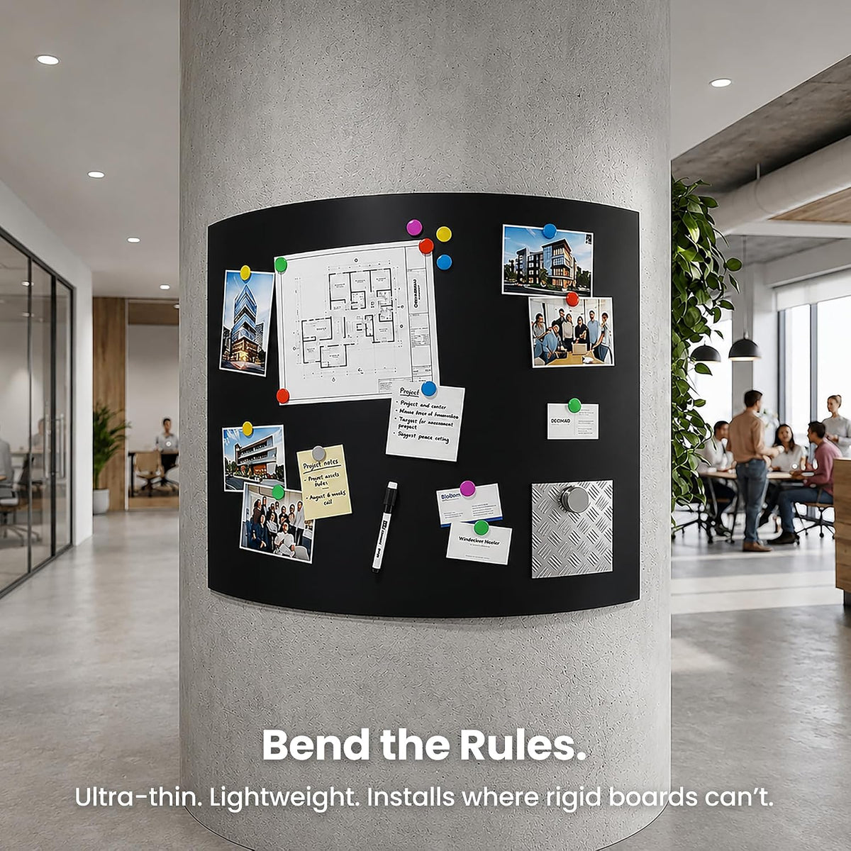 24" x 36" - Magnetic Board - Wall Mounted Dry & Wet Erase Board for Home, Office, and Classroom - Mounting Screws Included