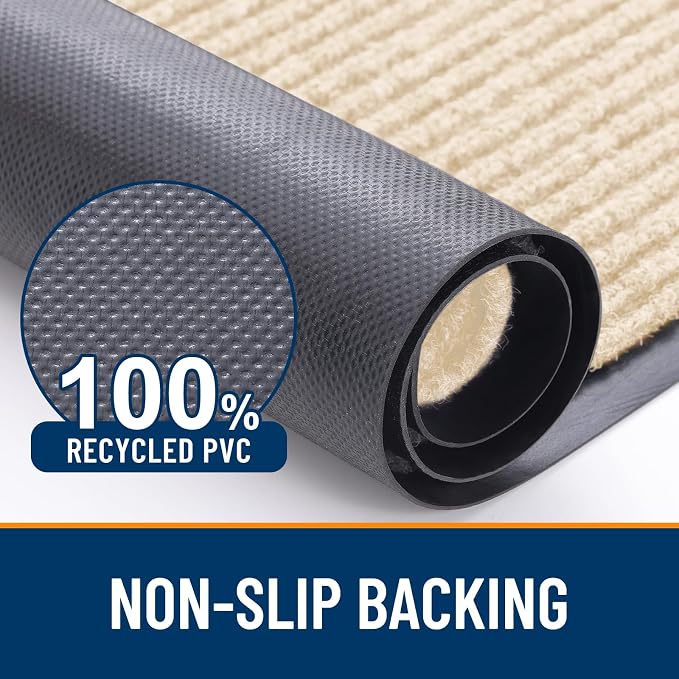 OLANLY Front Door Mat Indoor Outdoor Entrance, Waterproof Heavy Duty Doormat