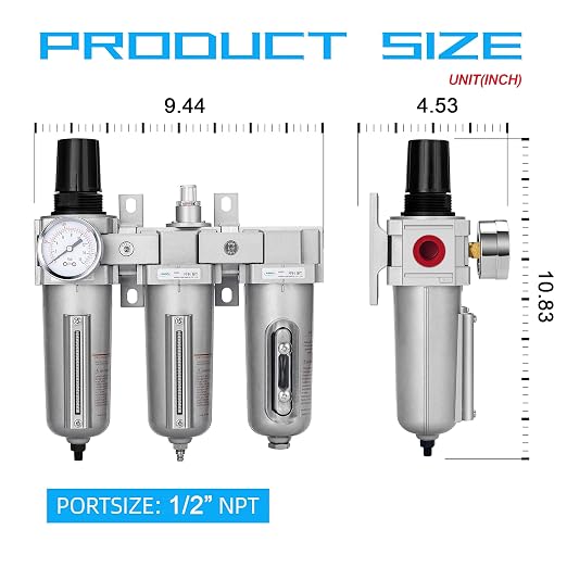 NANPU 1/2" NPT Industrial Grade 3 Stage Air Drying System