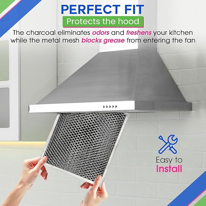 Stove Hood Vent Filter 10.5" x 8.8" 41F 97007696 Fits Nutone & Broan Range Hood