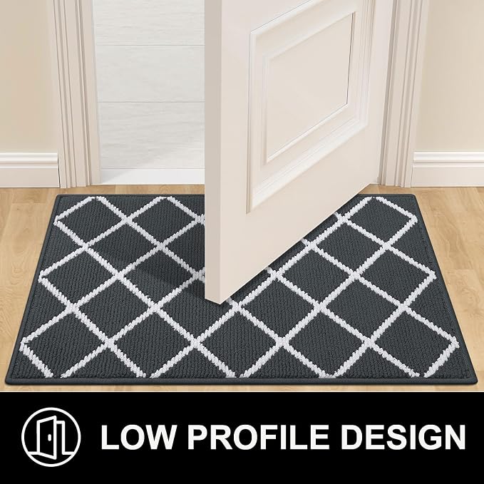 Finchitty Indoor Door Mat, Dirt Resistant and Absorbent, Low-Profile, Washable