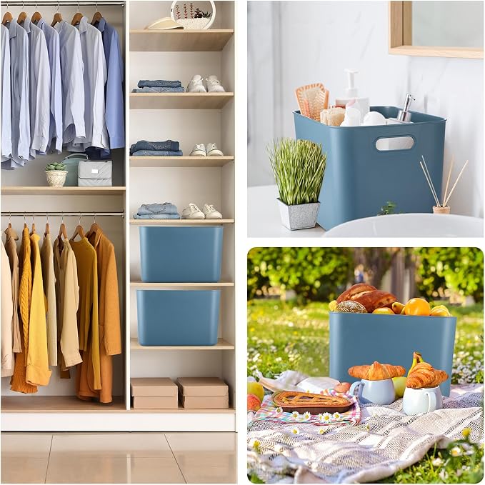 Hoolerry 8 Pieces Colorful Storage Bins