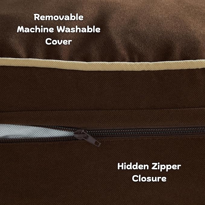 Happy Hounds Scout Round Reversible Pillow Dog Bed, Large (42" x 42"), Chocolate