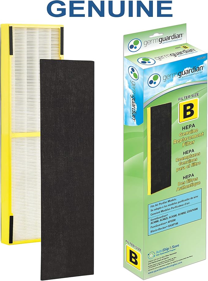 GermGuardian HEPA Pure Genuine Air Purifier Filter B, Removes 99.97% of