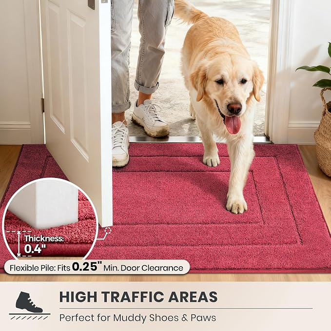 PURRUGS Dirt Trapping Door Mat 32" x 47", Non-Slip/Skid Machine Washable