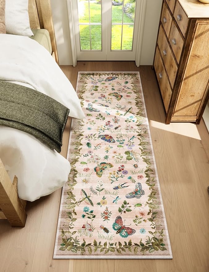 Machine Washable Hallway Runner Rugs: 2'6"x8' Kitchen Runner Stain Resistant