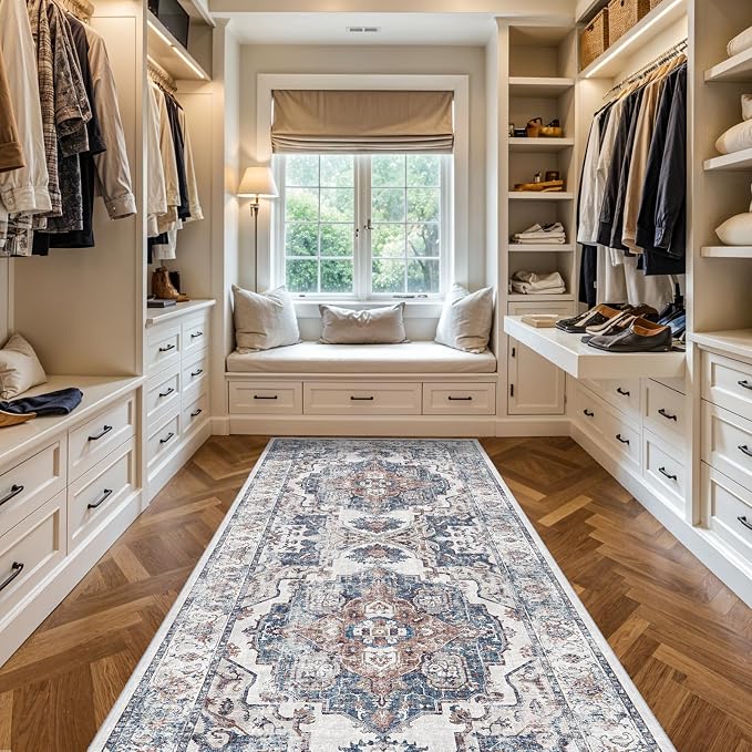 4x10 Washable Hallway Runner Rug: Oriental Living Room Entry Extra Wide Area