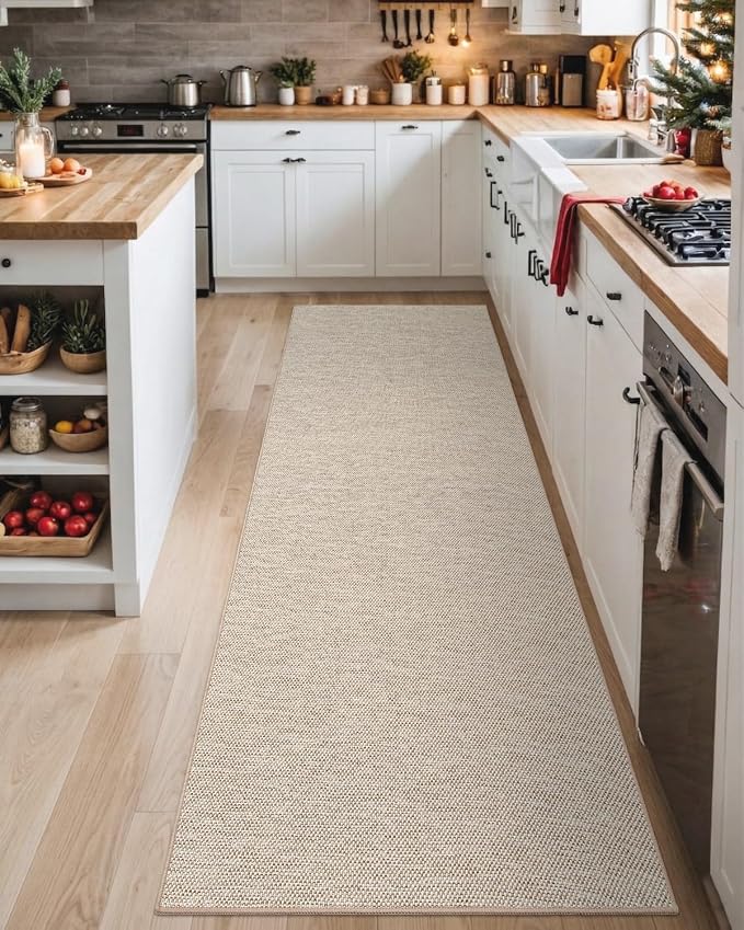 DEXI Hallway Runner Rug 2'4"x8', Non Slip Rubber Backed Runners Carpet