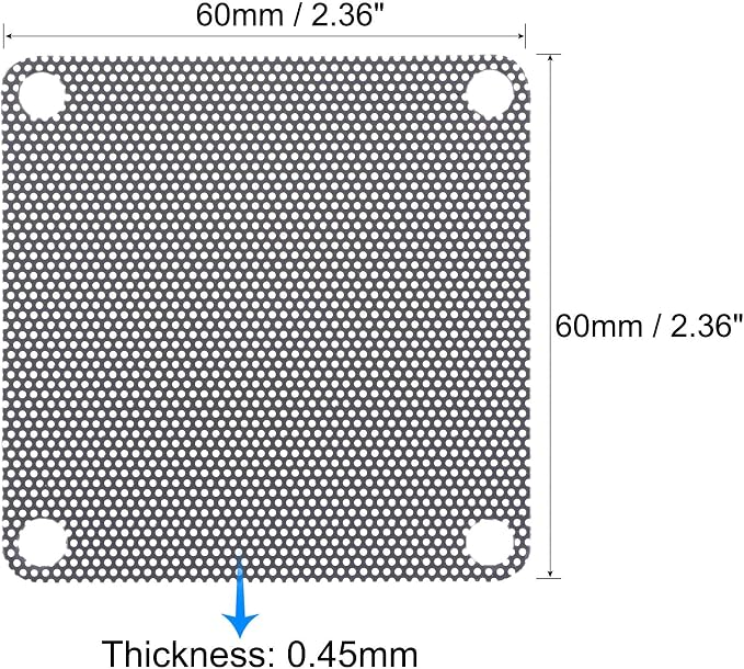 uxcell PC Dust Fan Screen with Screws