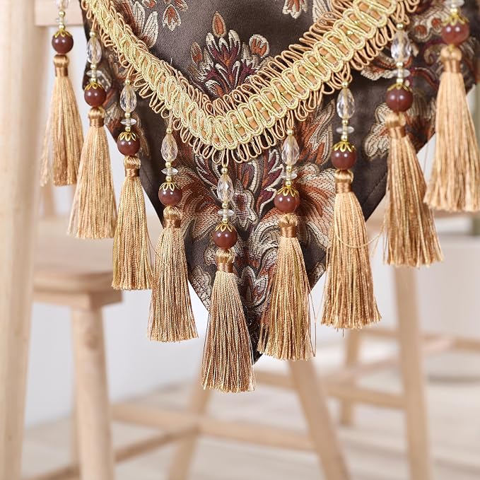 Luxury Vintage Table Runner Embroidery Jacquard Fabric