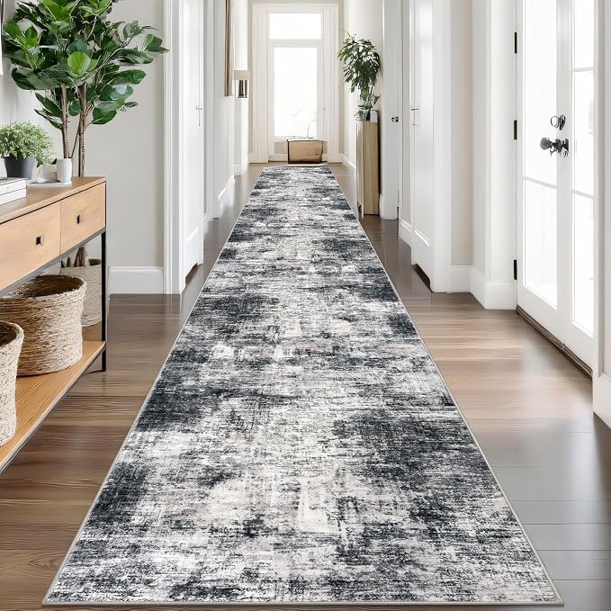 IOHOUZE Abstract Runner Rug 3x20 Ft Extra Long Washable Runners