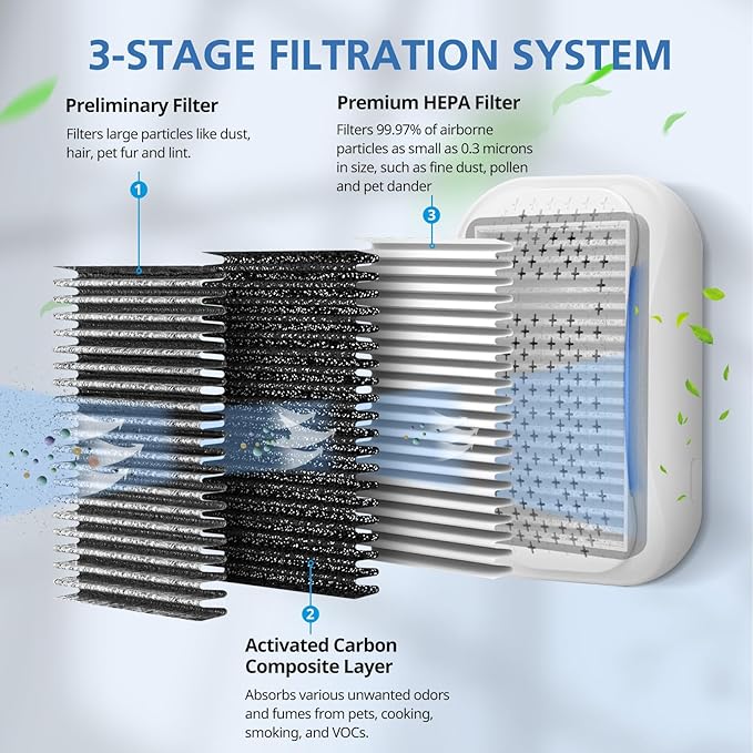 For DSTx HEPA + Carbon Filters Replacement Compatible