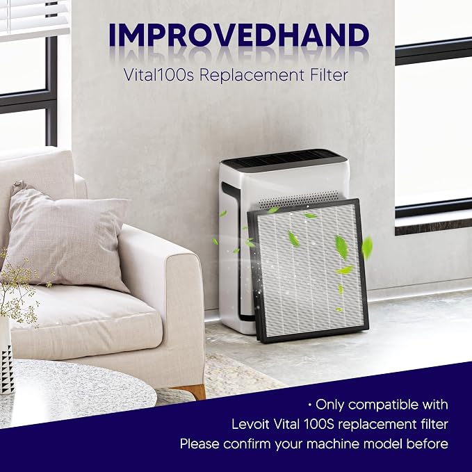Improvedhand Vital 100S HEPA Replacement Filter Compatible